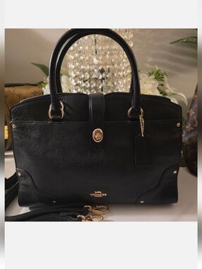Coach Black Leather Satchel